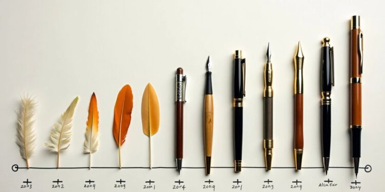 Historia e evolução da caneta